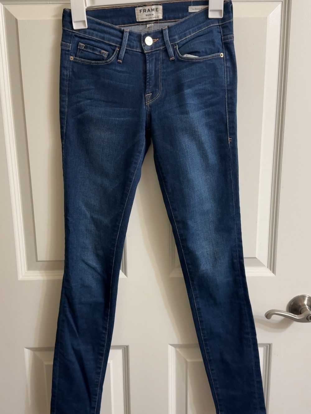 Frame Denim Dark Blue Skinny Jeans - Le Skinny de Jeanne